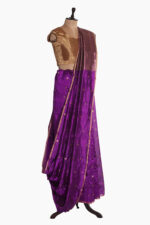 Mogra Buta Purple Chanderi Saree - Sung Hills