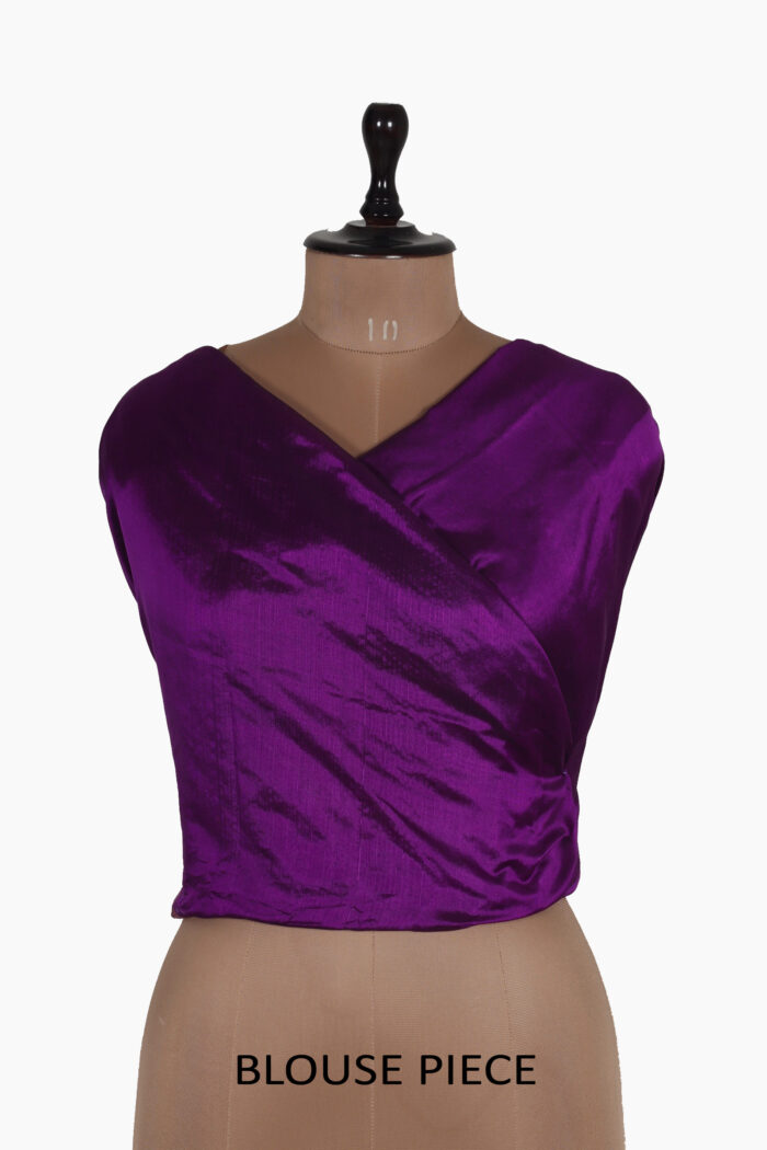 Mogra Buta Purple Chanderi Saree - Sung Hills