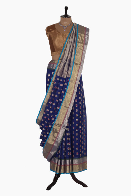 Booti-Chaneri Silk Saree