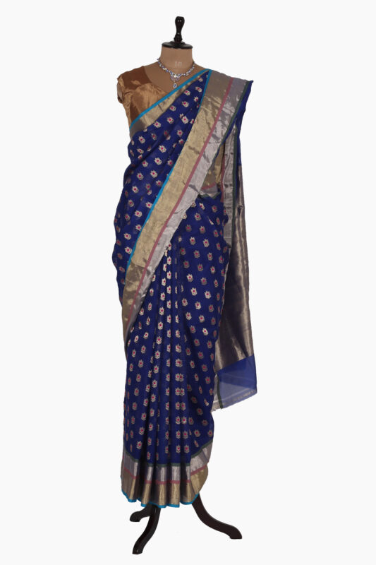 Booti-Chaneri Silk Saree