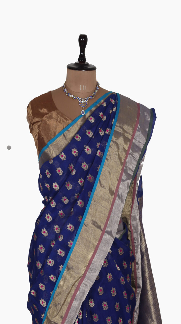 Booti-Chaneri Silk Saree