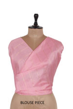 Pink Zigzag Chanderi saree