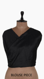 Mogra Buta Black Chanderi Saree - Sung Hills