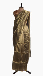 Golden Metallic tissue SIlk Saree