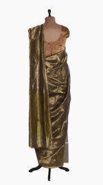 Golden Metallic tissue SIlk Saree