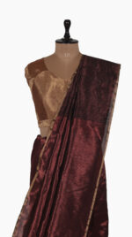 Copper Zigzag Chanderi Saree