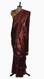 Copper Zigzag Chanderi Saree