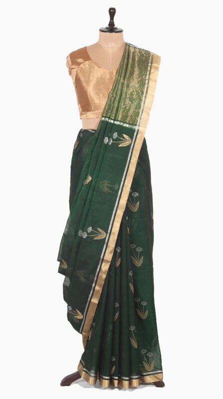 Bloom Flowers Chanderi Saree