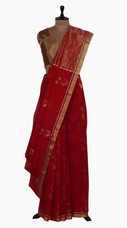 Bloom Flowers Chanderi Saree