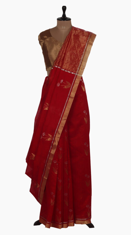 Bloom Flowers Chanderi Saree