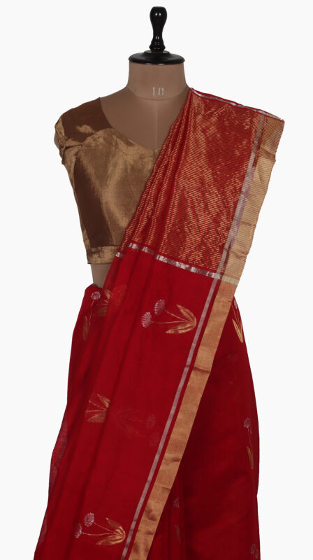 Bloom Flowers Chanderi Saree
