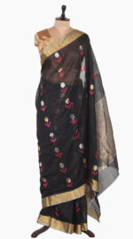 Contrast Leaf Chanderi Saree