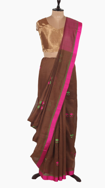 Meena Leaf Chanderi Saree