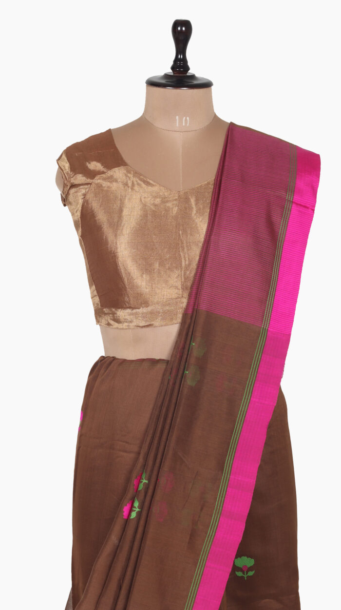 Meena Leaf Chanderi Saree
