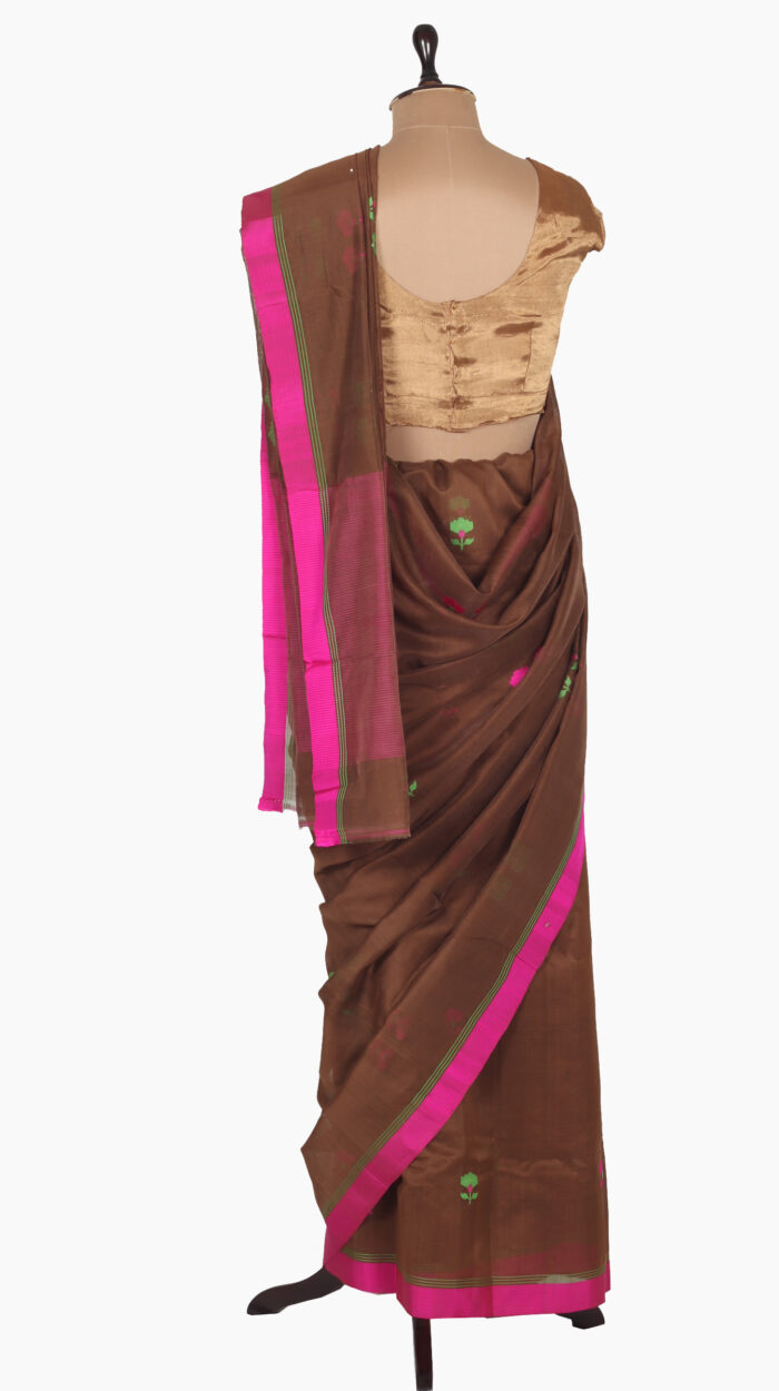 Meena Leaf Chanderi Saree