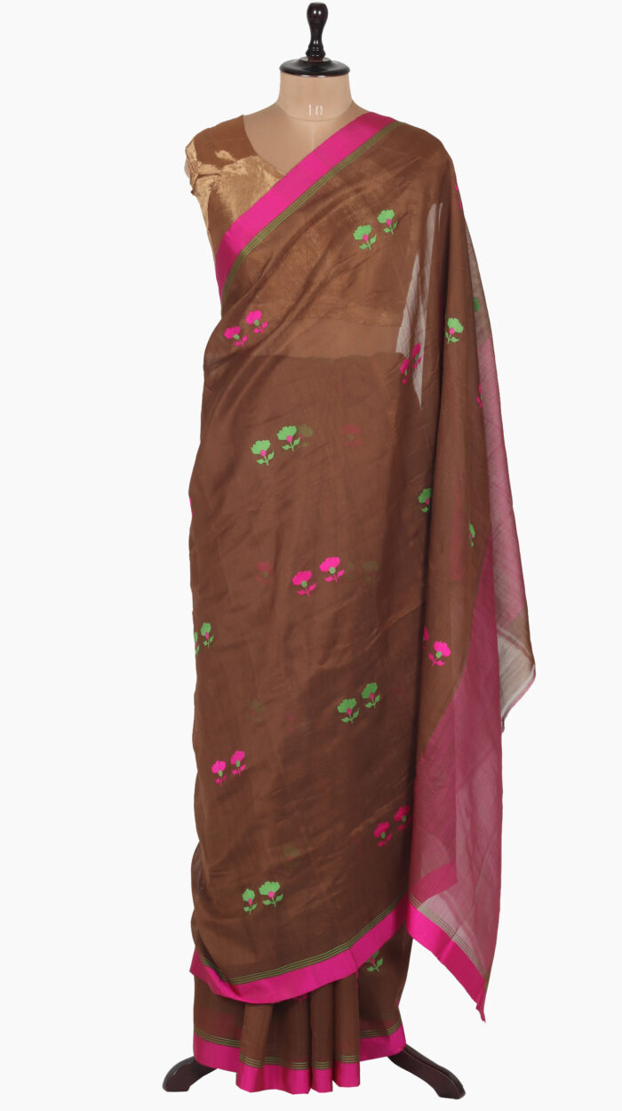 Meena Leaf Chanderi Saree