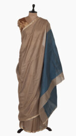 Darkblue Plain Chanderi Saree
