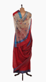 Maroon Two Leaf Saree