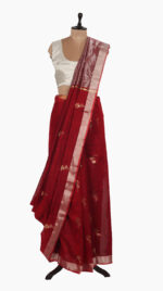 TwoFlowers Red Chadnderi Saree