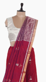 DualShade Red Chanderi Saree