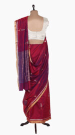 DualShade Red Chanderi Saree