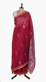 DualShade Red Chanderi Saree