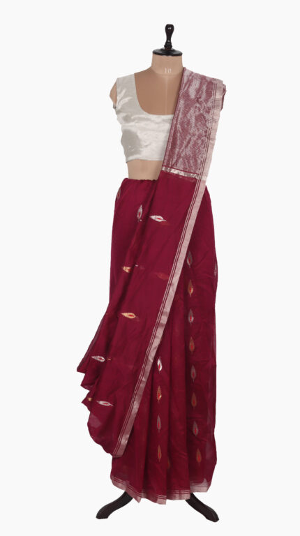 RedMeena Leaf Chanderi Saree