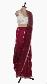 RedMeena Leaf Chanderi Saree