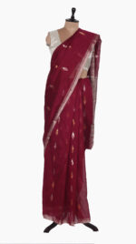 RedMeena Leaf Chanderi Saree