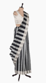 UpDown Stripe Chanderi Saree