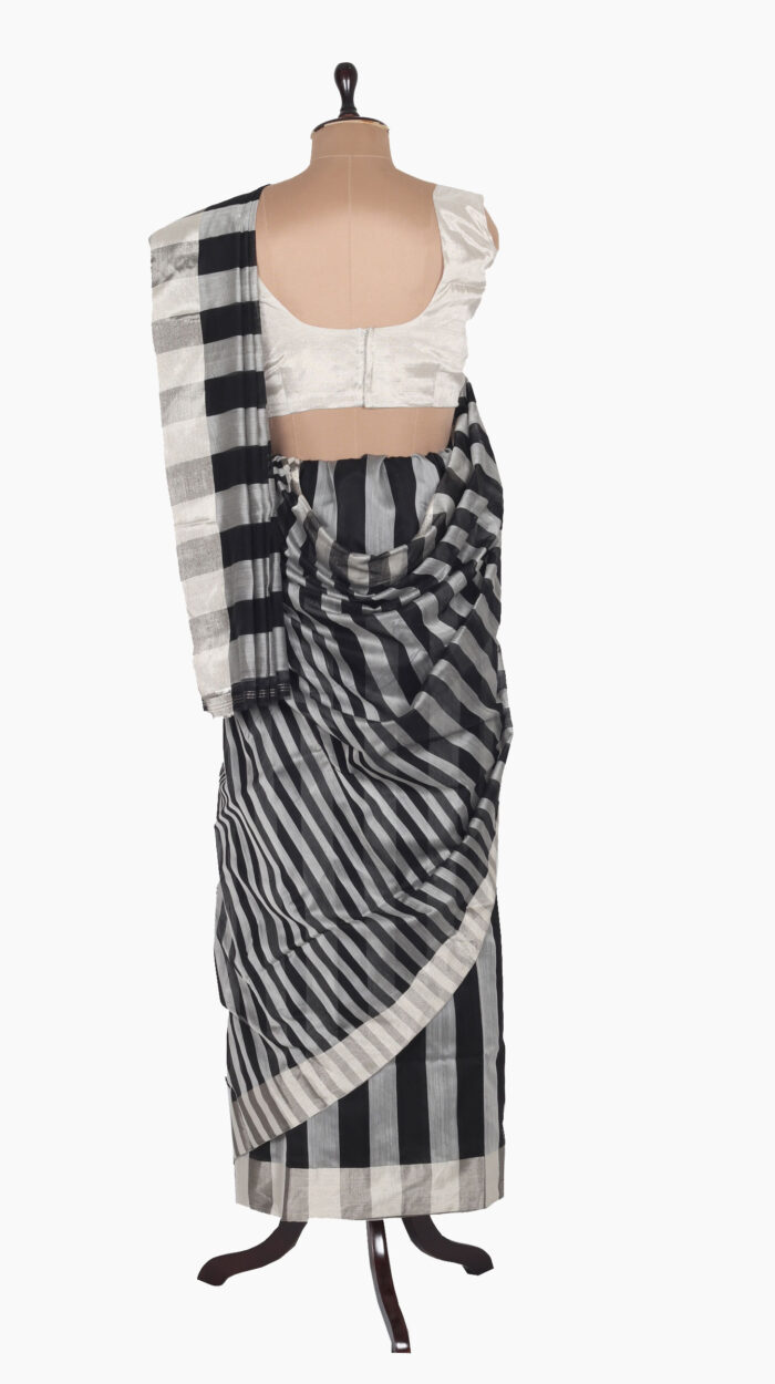 UpDown Stripe Chanderi Saree