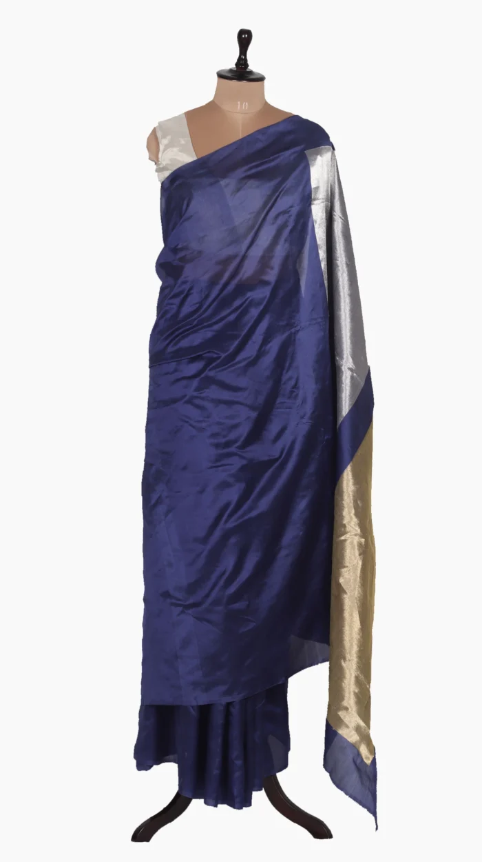 Golden Silver Pallu Chanderi Silk Saree