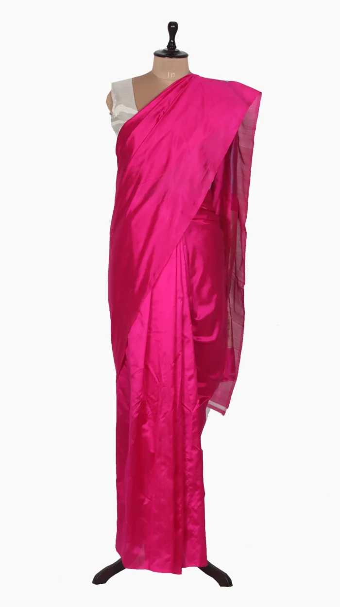 Golden SkyBlue Pallu Chanderi Saree