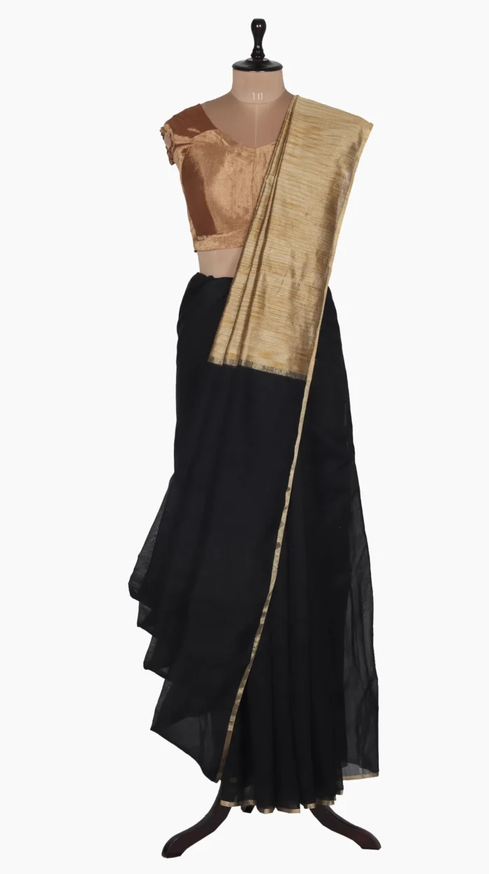 Tussar Pallu Chanderi Saree