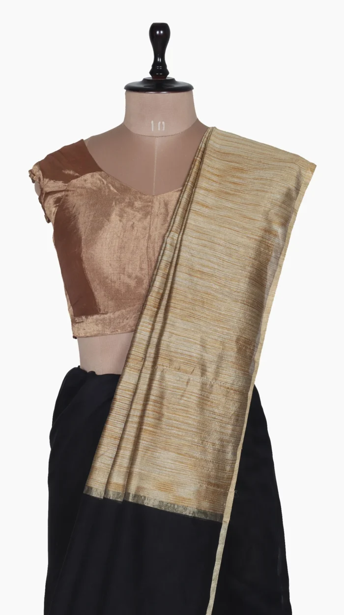 Tussar Pallu Chanderi Saree