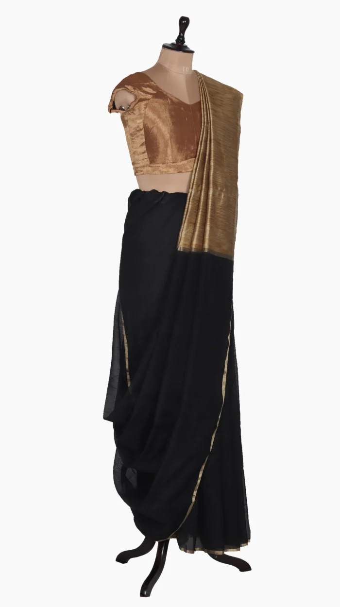 Tussar Pallu Chanderi Saree