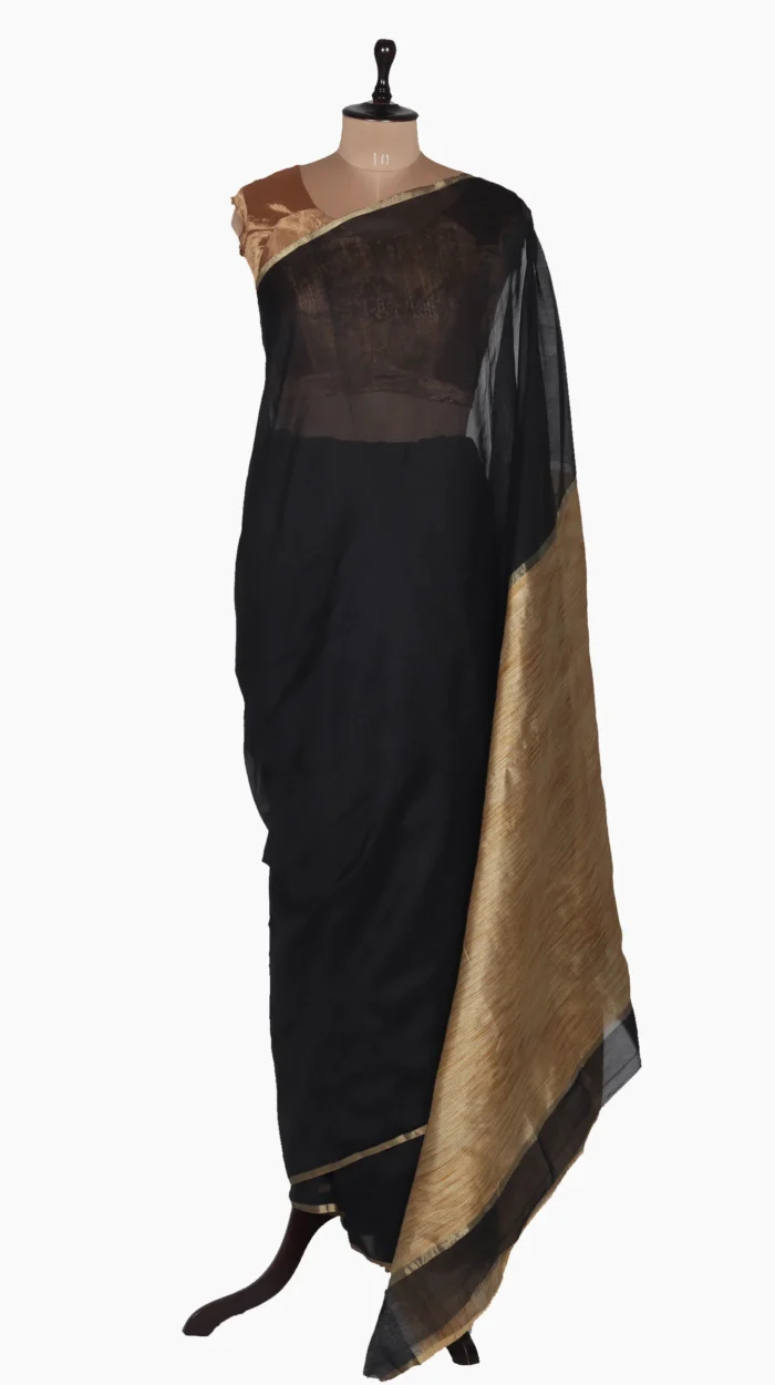 Tussar Pallu Chanderi Saree