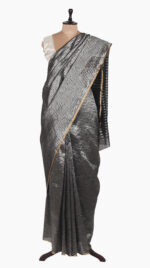 Up-Down Geometry Chanderi Silk Saree