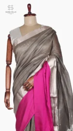 Contrast Border Saree