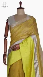 Mashru Yellow Silk Saree