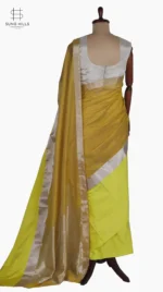Mashru Yellow Silk Saree