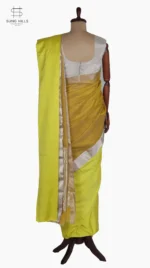 Mashru Yellow Silk Saree