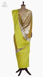Mashru Yellow Silk Saree