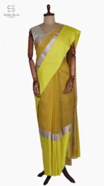 Mashru Yellow Silk Saree