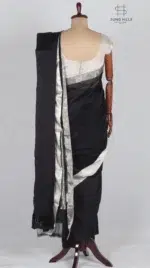 Mashru Black Chanderi Silk Saree