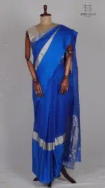 Mashru Blue Chanderi Silk Saree