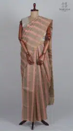 Earthen Stripe Chanderi Silk Saree