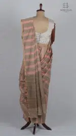 Earthen Stripe Chanderi Silk Saree