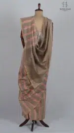 Earthen Stripe Chanderi Silk Saree