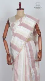 Linen Stripes Chanderi Silk Saree
